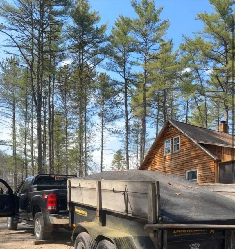 Trailer loaded after cleanup.